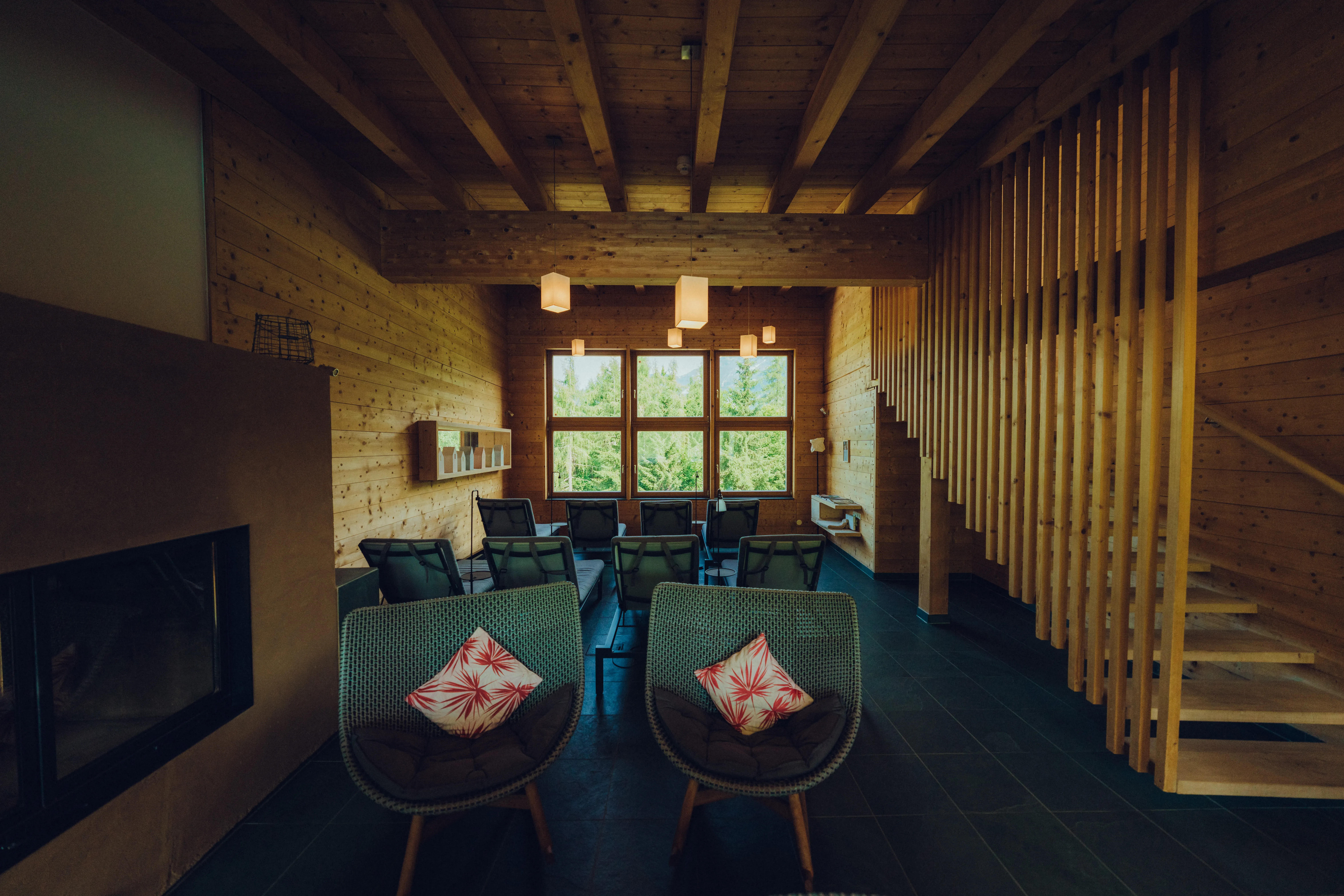 Salle de repos de l'espace spa